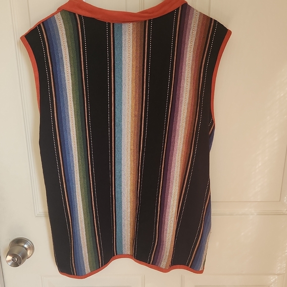 L&B Black Multicolor Striped Vest - Picture 3 of 5